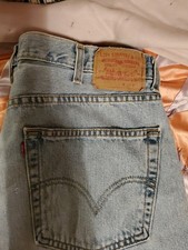 Levis 550 Jeans Mens 38x34 Relaxed Fit Straight Leg Made In USA 90’s Light Wash