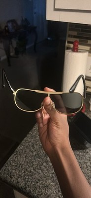 Versace Women s Shield Sunglasses Gold Metal Frame Black Mirrored Lenses