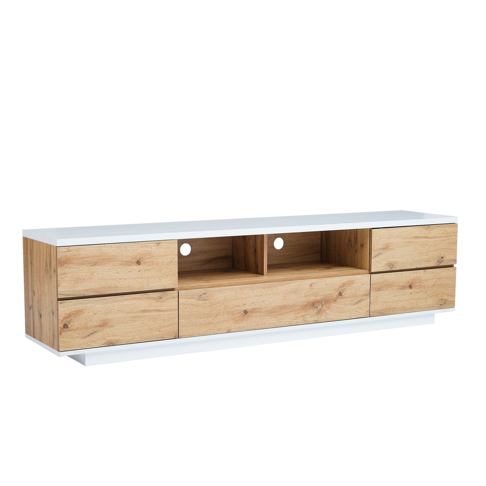 Media Console With Multi-functional Storage For Tvs Up To 80