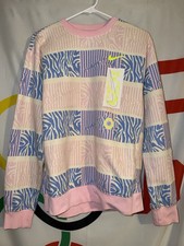Nike Sweatshirt Womens Small Pink Crewneck AOP Graphic Print