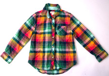 Cat Jack Girls Flannel Size Small Colorful Plaid Flannel Autumn Floral