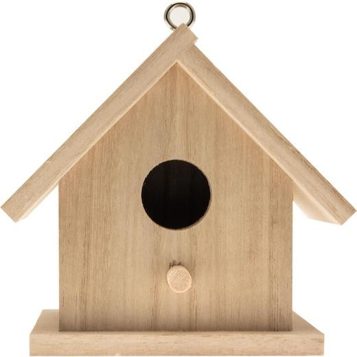 Stafil 12x12x9cm Bare Wood Mini Bird House 8630-70