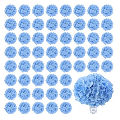 Value-Packed 60pcs Blue Hydrangeas - Perfect for Weddings, Parties & Home Decor
