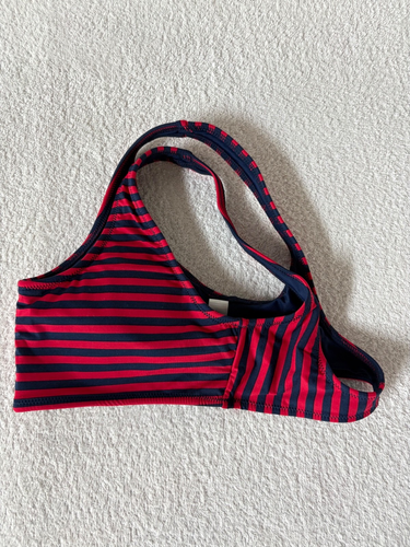 Vineyard Vines Swimwear Top Women's Size XXS Red / Navy Blue Striped Padded Top - Picture 3 of 11