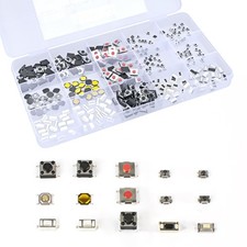 300pc 15 Assortment Tactile Push Button Switch Momentary 5mm Kit DIY Parts