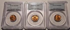 🔥 LINCOLN CENTS WHEAT BACKS (3) PCGS MS65 RED 1937 D,1938 D, 1939 D GREAT LOT