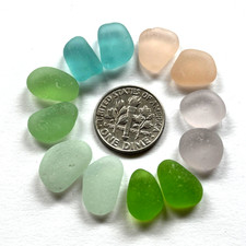 Surf Tumbled Sea Glass  Jewelry Quality   6 Matching PAIRS 12 Pieces
