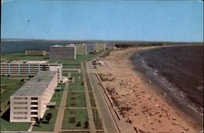 Aerial View Mamaia Romania vintage postcard a149