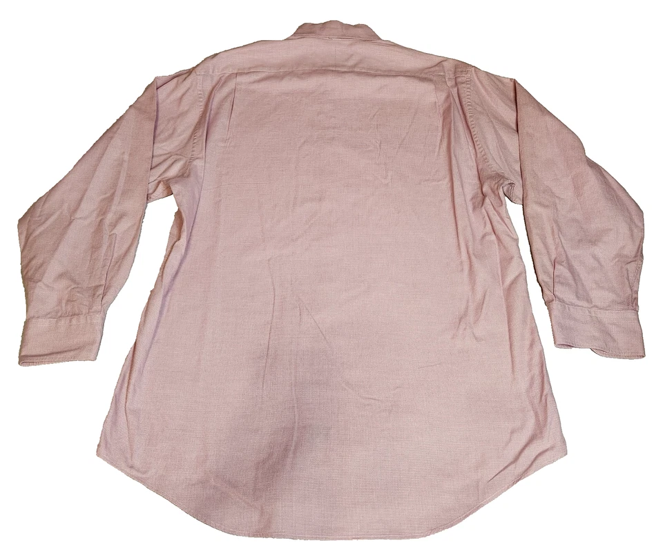 Camisa de vestir Club Room para hombre talla 16x32/33 rosa bolsillo abotonado manga larga usada en excelente estado Foto 3 de 4