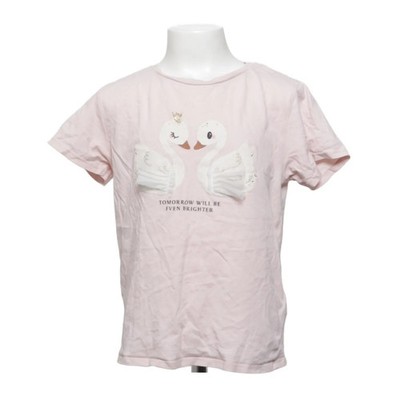 H&M, T-shirt, Größe: 134/140, Pink, Baumwolle, Print, Mädchen #wFS