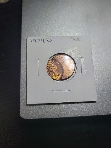 1979 D Lincoln Cent Struck 65% Off Center Full Date