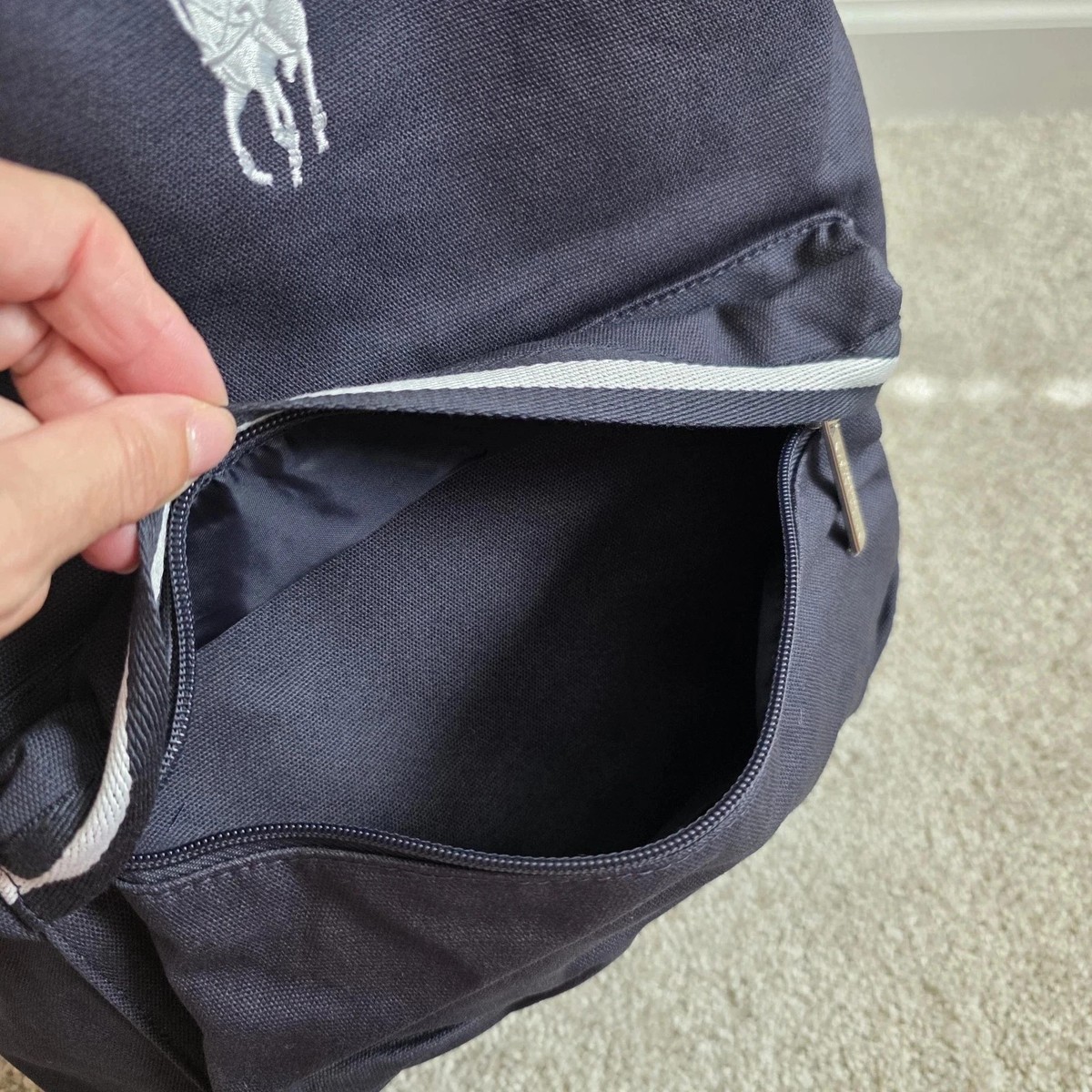 Polo Ralph Lauren Logo Blue Backpack NEW | eBay