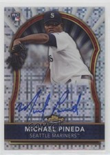 2011 Topps Finest X-Fractor Rookie Auto 146/299 Michael Pineda #86 Auto 0h1c
