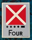 WWII WW2 Original War Poster Navy Signal Flag Military Alphabet Four Number Sail