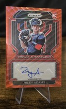 ⚾️ 2022 Panini Prizm Red Wave /75 Riley Adams #RA-RA Rookie Auto RC
