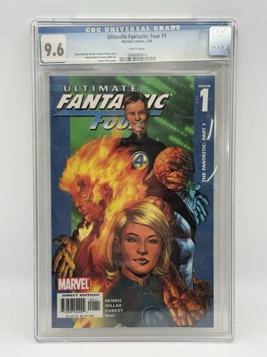 CGC 9.6 Ultimate Fantastic Four #1 2004 Marvel Comics White Pages Bendis Kubert