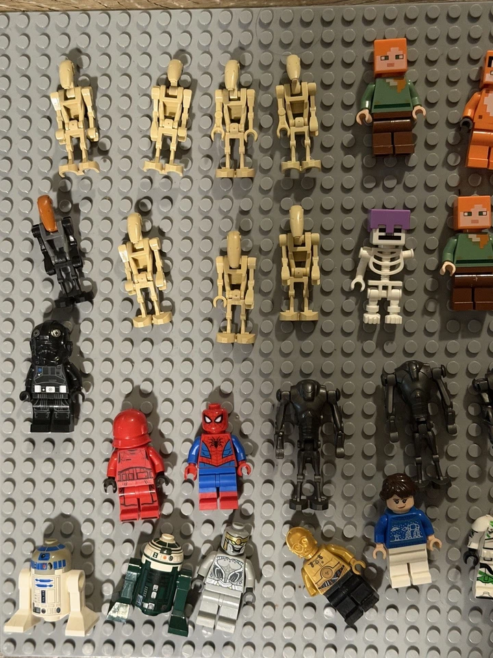 Lot Of 53 Lego MIni figures! Ninjago, Marvel, Starwars, And Minecraft! - Image 3 of 4