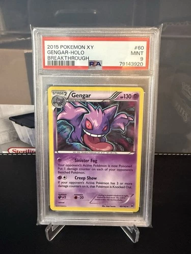 Pokémon Gengar 2015 Breakthrough 60/162 Holo Rare PSA 9 English Card