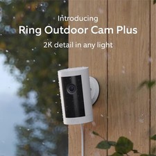 NEW Ring Outdoor Cam Plus newest 2026 model Plug-In, 2K Video Night Vision