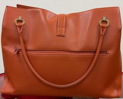 Hamano Leather Craft Grace Delight Tote Orange Leather Women USED