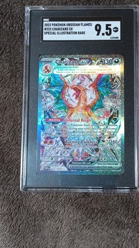 Pokémon 2023 Obsidian Flames Charizard ex 223/197 SIR Holo SGC 9.5