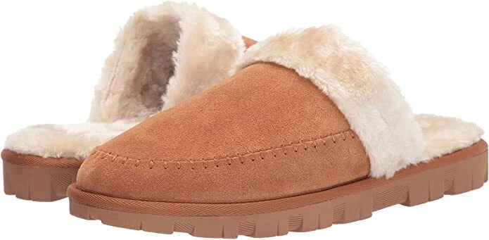 Zapatilla informal Lucky Brand Domain de gamuza coñac forrada en piel sin cordones punta redonda gamuza Foto 3 de 3