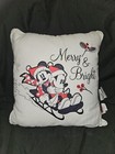 Mickey And Minnie Mouse Merry and Bright Christmas Pillow