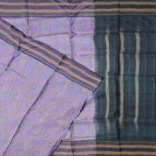 Vintage Purple Sarees 100 Pure Silk Paisley Printed Sari 5YD Decor Craft Fabric