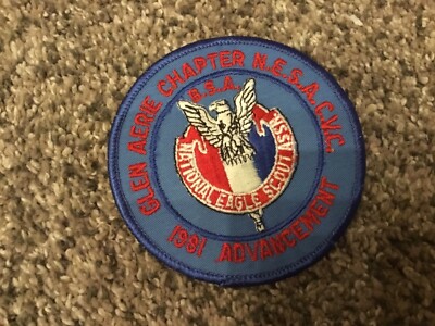 GLEN AERIE CHAPTER NESA CVC 1981 ADVANCEMENT EAGLE SCOUT 3 3/4 circle 
