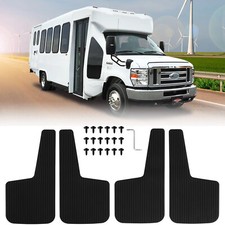 For Ford E150 E250 E350 E450 Van 4pcs Wide Rally Mud Flaps Splash Guard Rubber For Ford E150 E250 E350 E450 Van 4pcs Wide Rally Mud Flaps Splash Guard Rubber