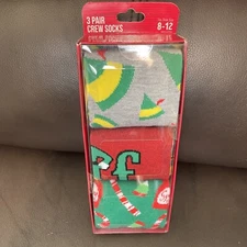 Elf The Movie Crew Socks 3 Pair Pack Men's Shoe Size 8 to 11 Will Ferrell