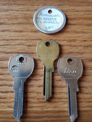 LOT OF 3 NA24 KEY BLANKS 1069LC, NTR-1D NCR10 Fits National Brommer K180