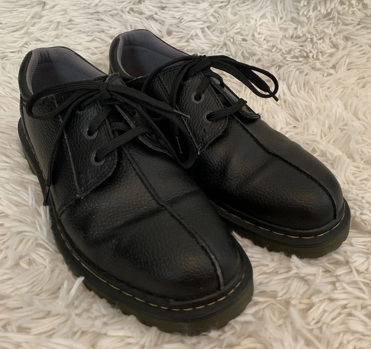 Dr Martens Marchant Split Toe Black Pebbled Leath… - image 1