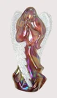 Fenton Angel Art Carnival Glass Luminous Iridescent Red Gold Pink USA Coraline