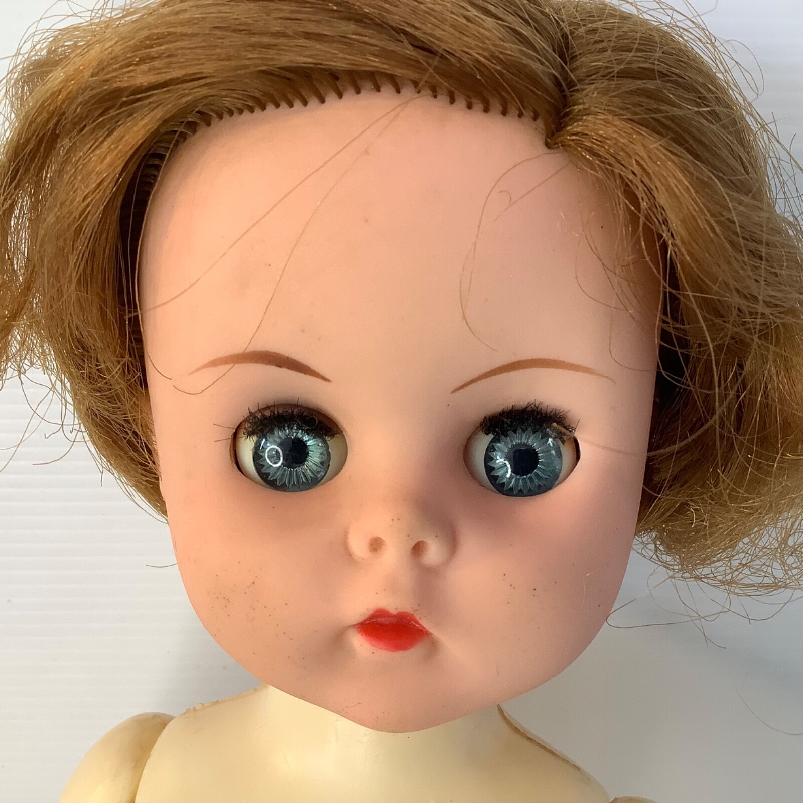 Camay Vintage Doll Sleep Eyes With Dress & Two Pairs Of Shoes 14.5 inch