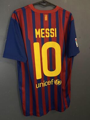 MEN FC BARCELONA 2011/2012 MESSI #10 FOOTBALL SOCCER SHIRT JERSEY