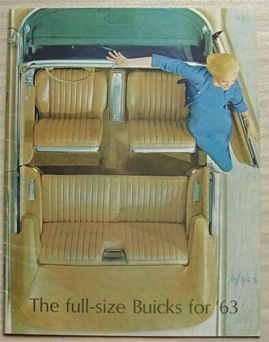 BUICK TAILLE COMPLÈTE 1963 USA ELECTRA 225 LeSabre WILDCAT wagons brochure de vente de voitures - Photo 1/4