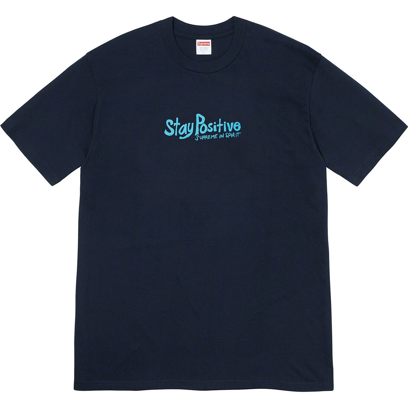 TEE SHIRT SUPREME STAY POSITIVE MARINE Medium FW20 NEUF SCELLÉ EN USINE 