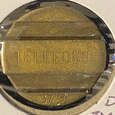 Telefono Public Telephone Token Argentina ENTel c1948-90 Brass 20mm 4.3g #379
