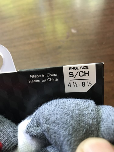 New Athletic Works Boys Crew Socks-6 Pair Size Small 4 1/2-8 1/2 - Picture 3 of 5