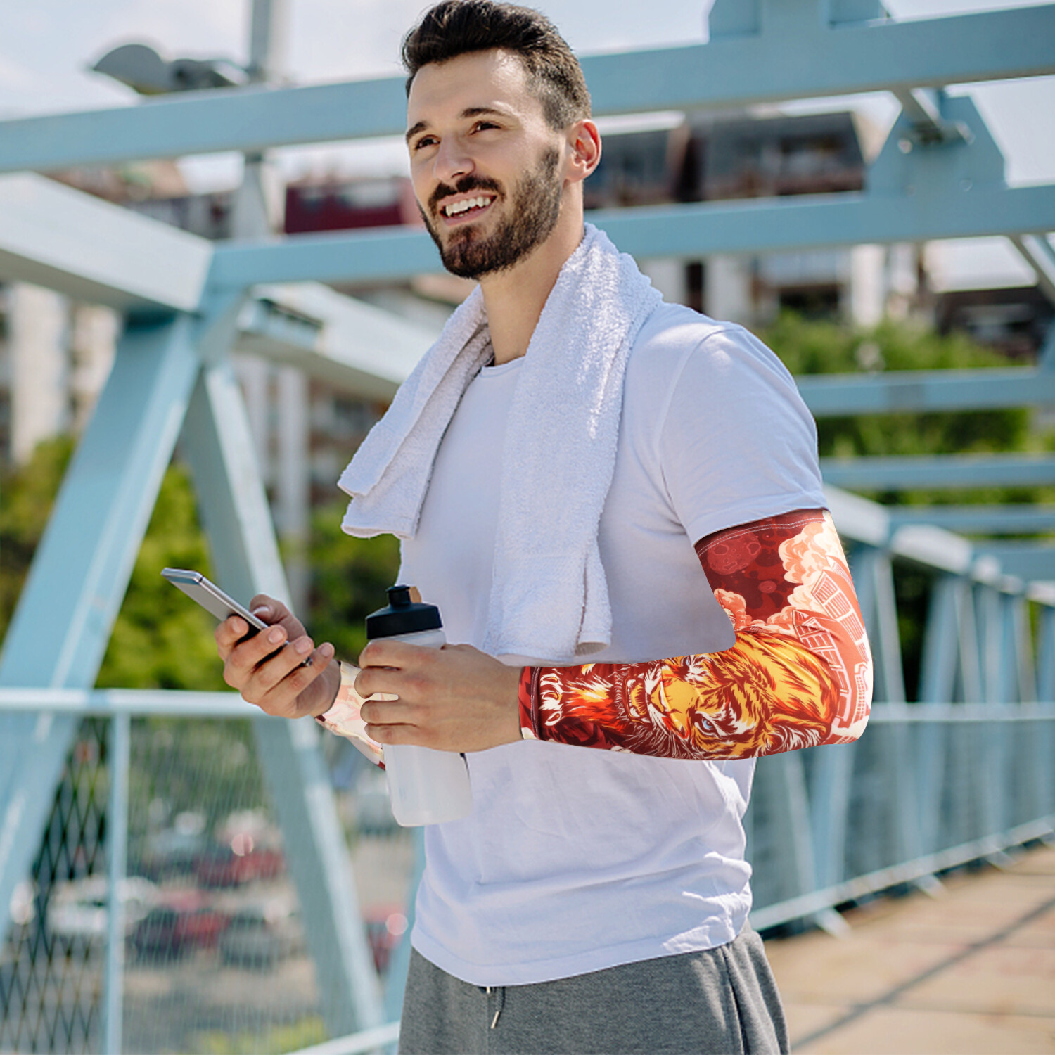 Tattoo Sunscreen Sleeve Arm Protection Block UV Anti-skid Breathable Cycling USA