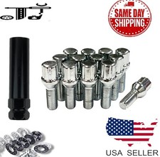 10pc Chrome 12x1.25 Spline Tuner Lug Bolts 28mm Shank Dartcherokeecompassmore