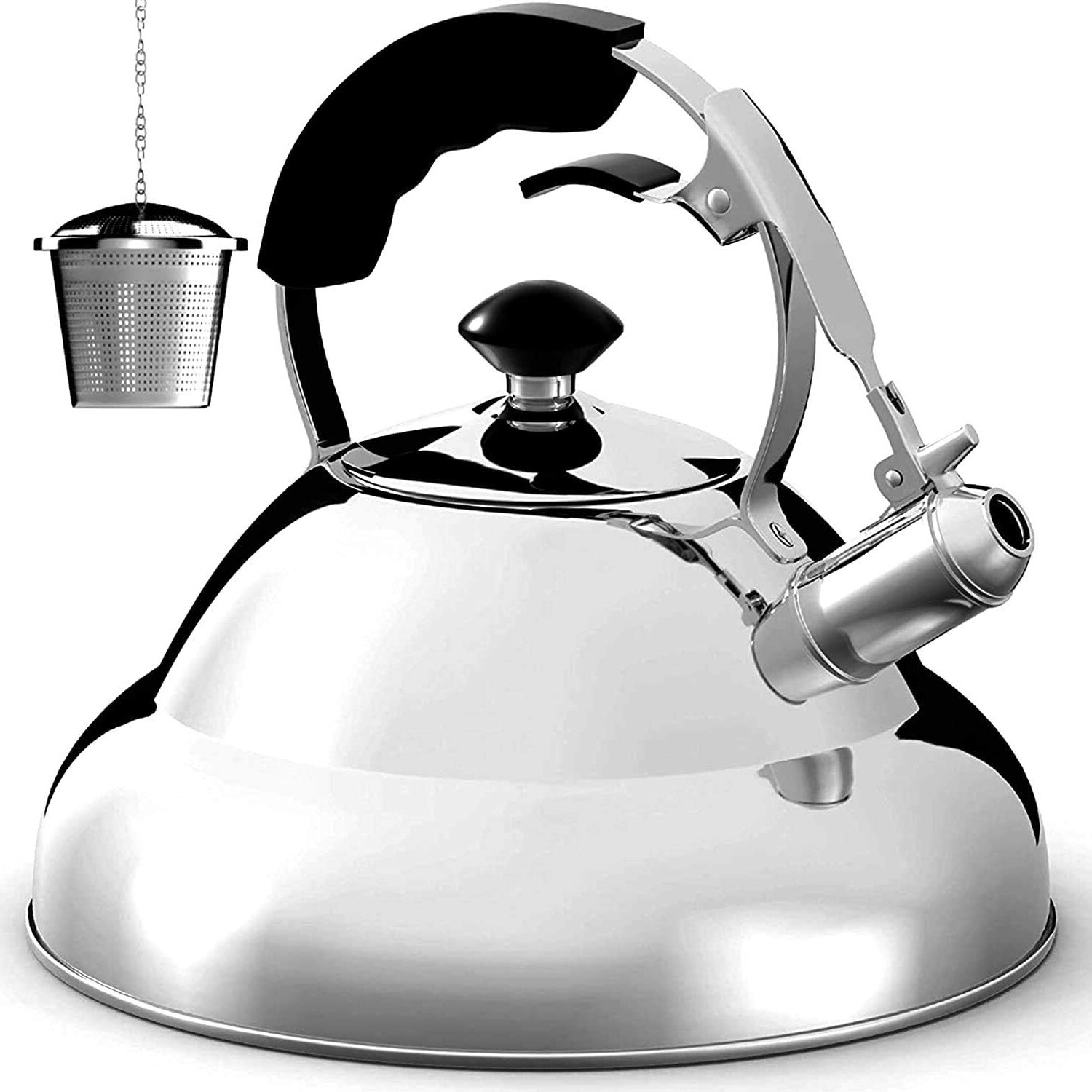Willow & Everett Stainless Steel Whistling Tea Kettle 3 LT Induction