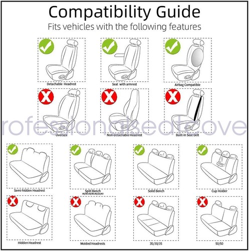 Car Full Surround Set 5-Seat Cover Faux Leather Cushion Pad Covers For Niss - Bild 6 von 19