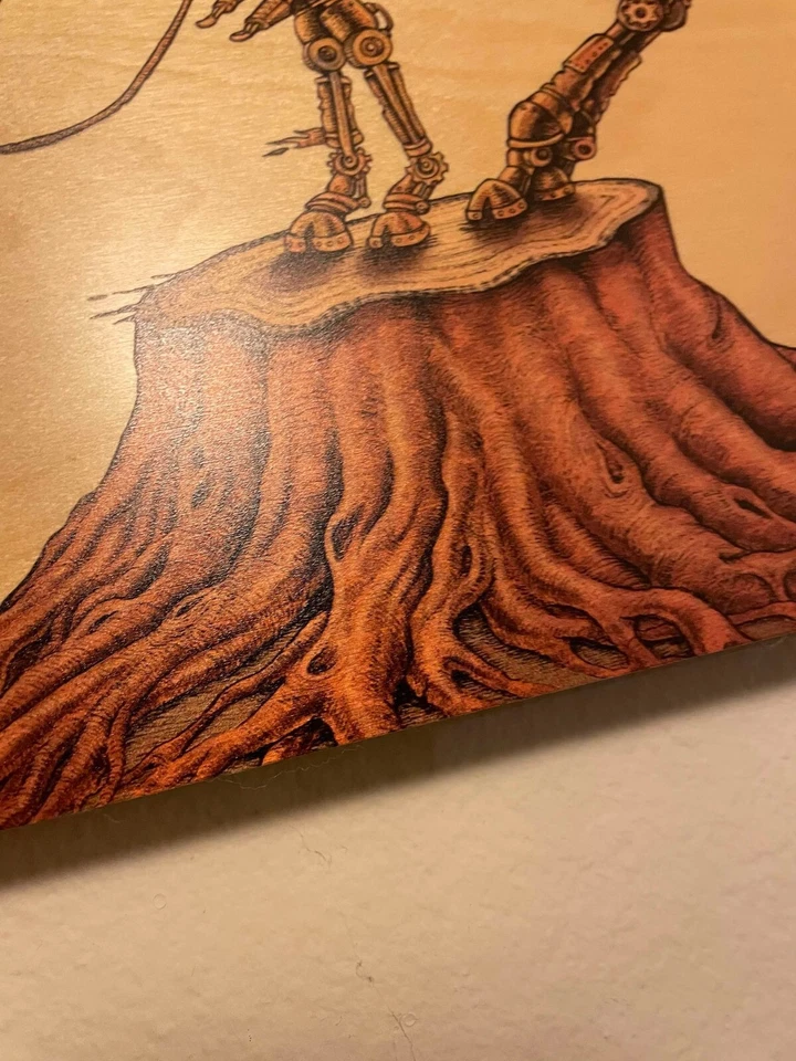 EMEK Print on Wood End of the Trail Signed Limited Edition Art 180/200 - Image 2 of 4