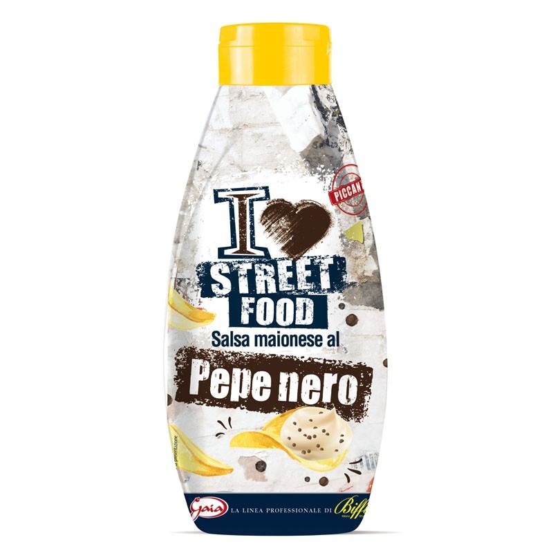 Salsa De Pimienta Negro - Street Food 800 ML - Cartón 6 Piezas