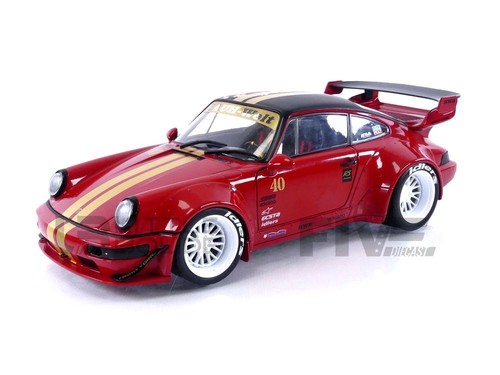Miniature Solido 1/18 - Porsche 911 Carrera RS RWB Sakura 2021 Rouge - S1807506