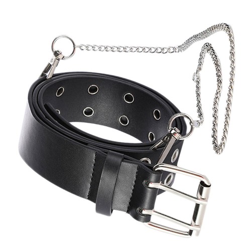 Jeans Waist Belt Stretchy Buckle Belt Waist Belt Decoration Double Grommet Belt - Picture 11 of 12