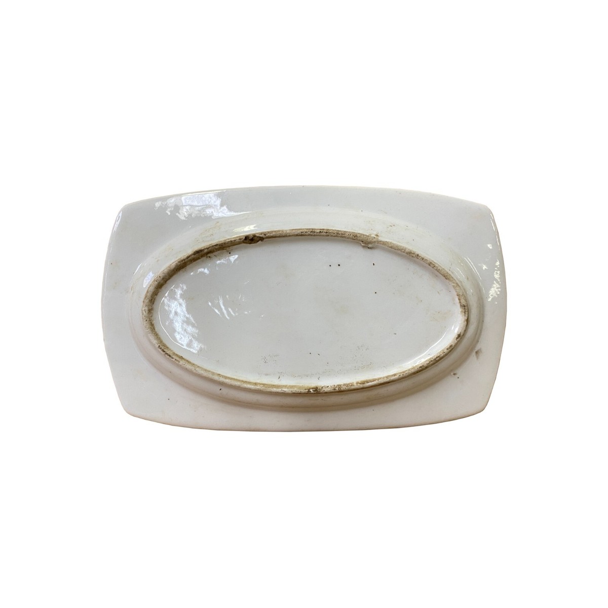 Chinese Off White Porcelain Flower Bird Rectangular Display Plate ws3195S Chinese Off White Porcelain Flower Bird Rectangular Display Plate ws3195S