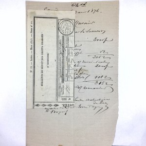 Authentic-1876-Depot-Charge-Receipt-Document-RARE-Paper-Old-Script-European